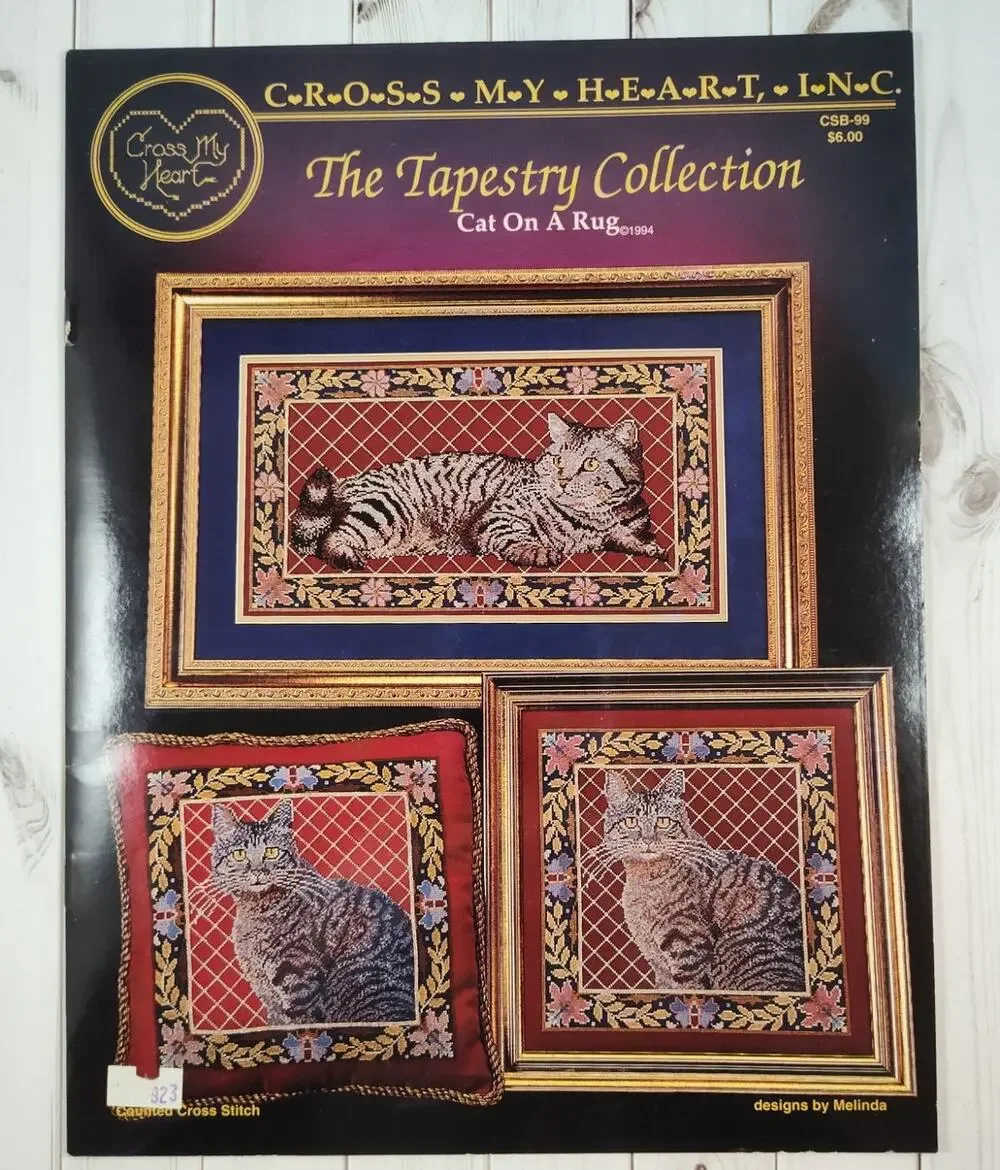 Cross My Heart The Tapestry Collection Cat On A Rug 2 Stitch Patterns
